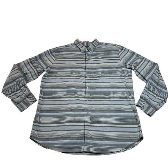 Eddie Bauer Men's Stripe Button Up Shirt Size Tall X-Large Cotton Breathable - Picture 1 of 8
